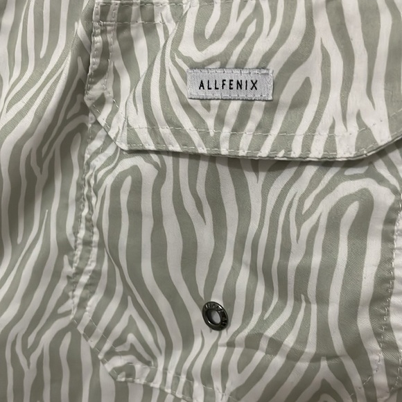 All Fenix men’s patterned tie waist swim trunks - Picture 4 of 7